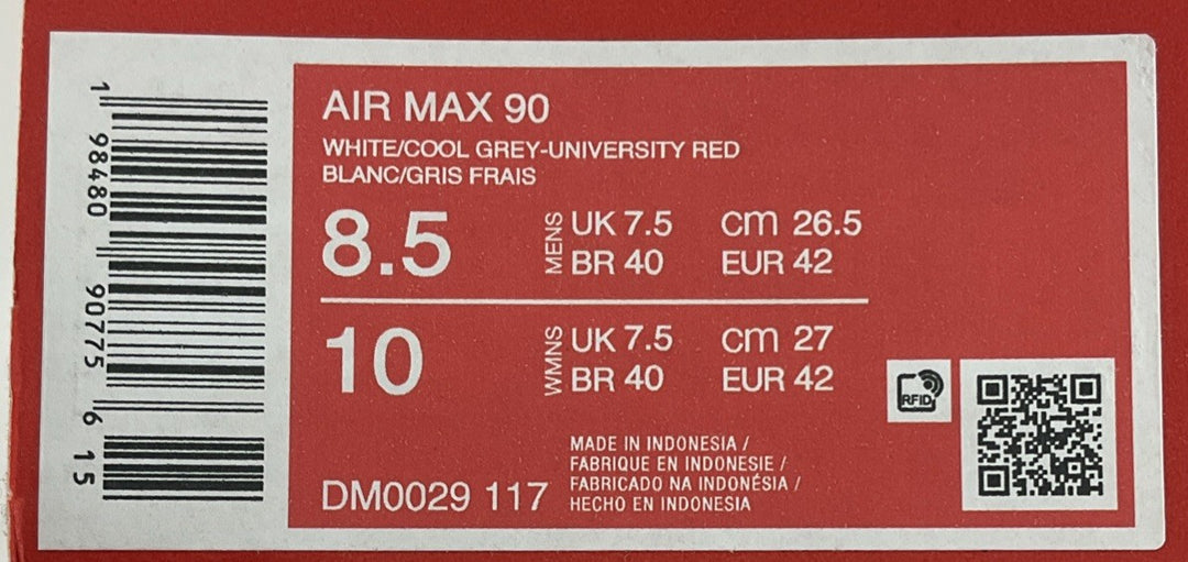 New Size 8.5 Men Nike Air Max 90 Mens  DM0029-117
