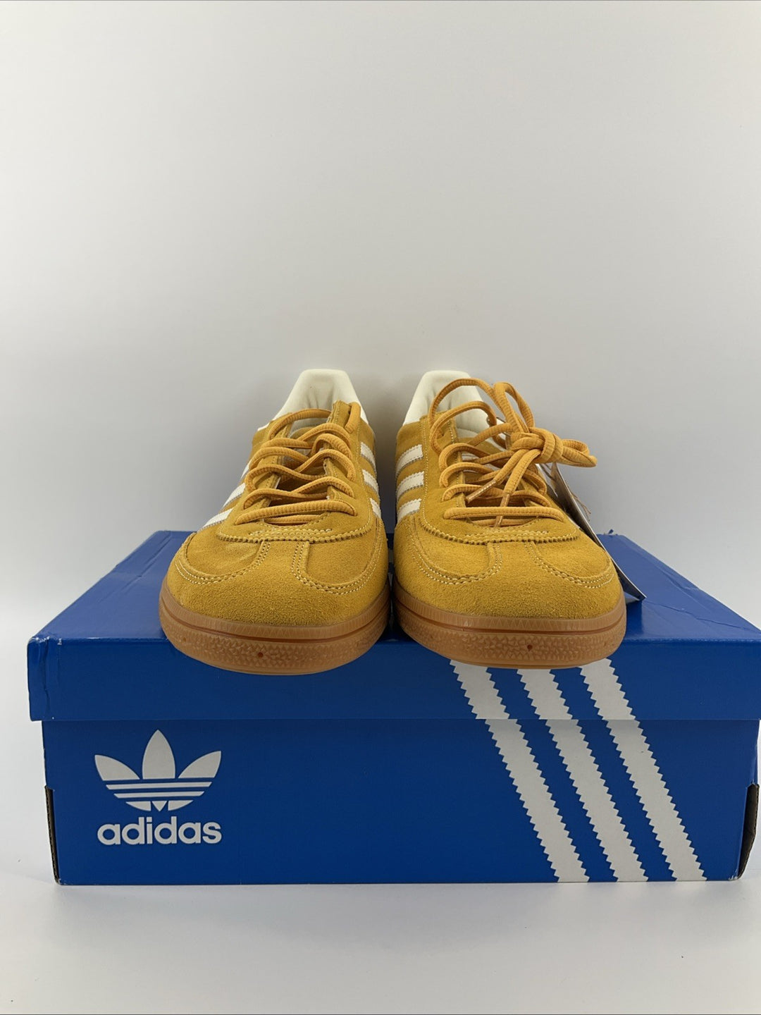 NEW Size 11.5 Mens Adidas Handball Spezial Yellow White Sneakers IF7088