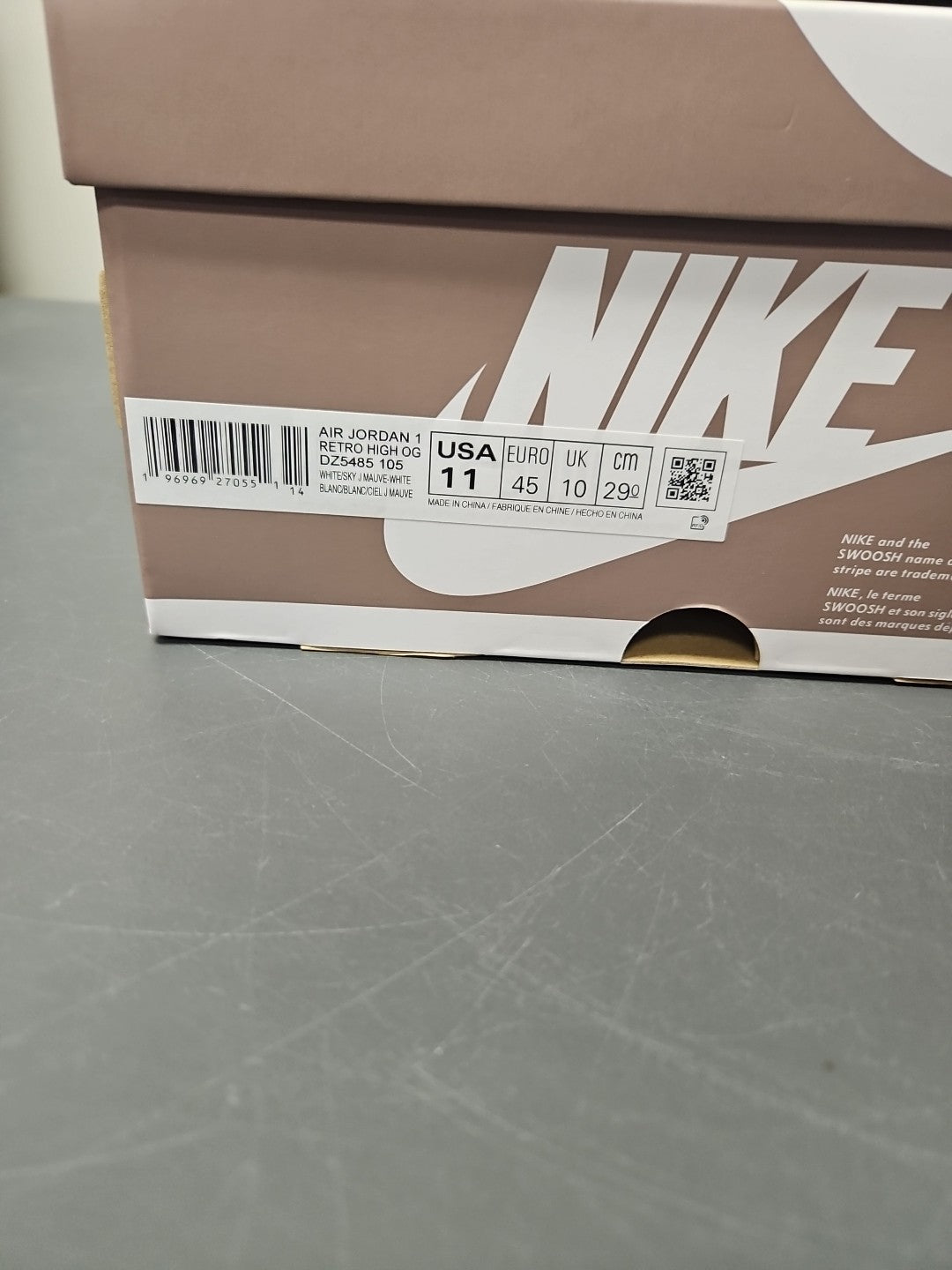 NEW Size 11 Men Nike Air Jordan 1 Retro High OG  Sky J Mauve/ White DZ5485-105