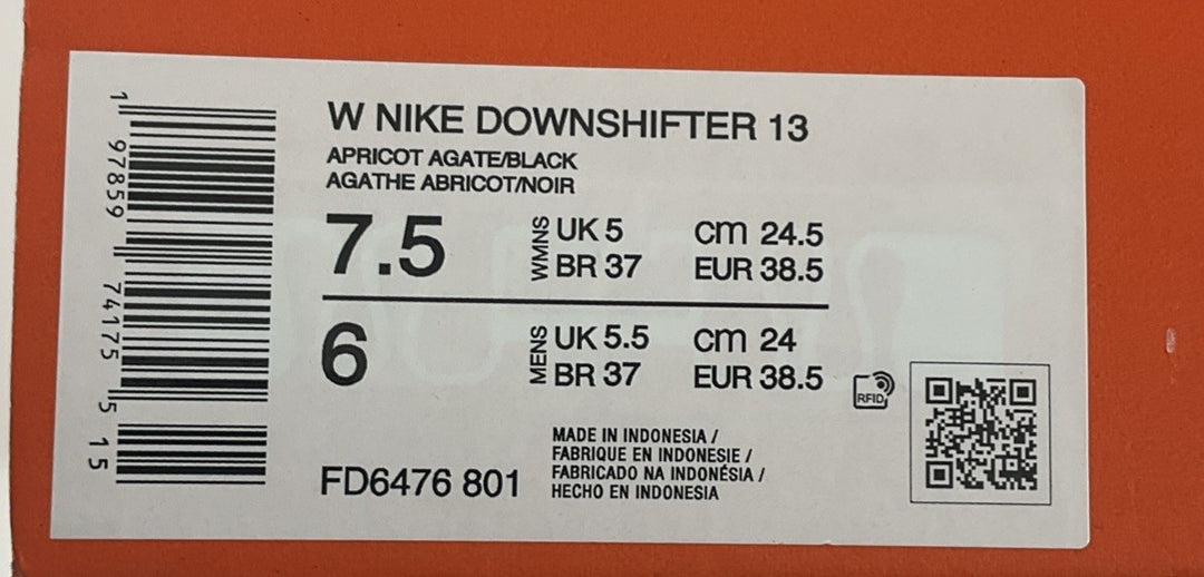 New Size 7.5 Women's Nike Downshifter 13 Apricot FD6476-801