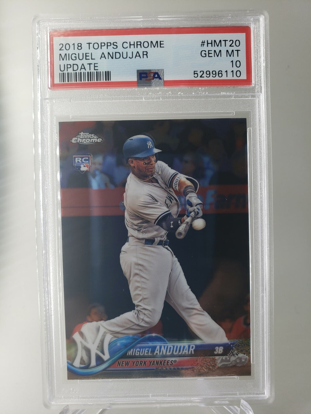 Miguel Andujar 2018 Topps Chrome Update #HMT20 Rookie PSA 10 GEM MT NY Yankees