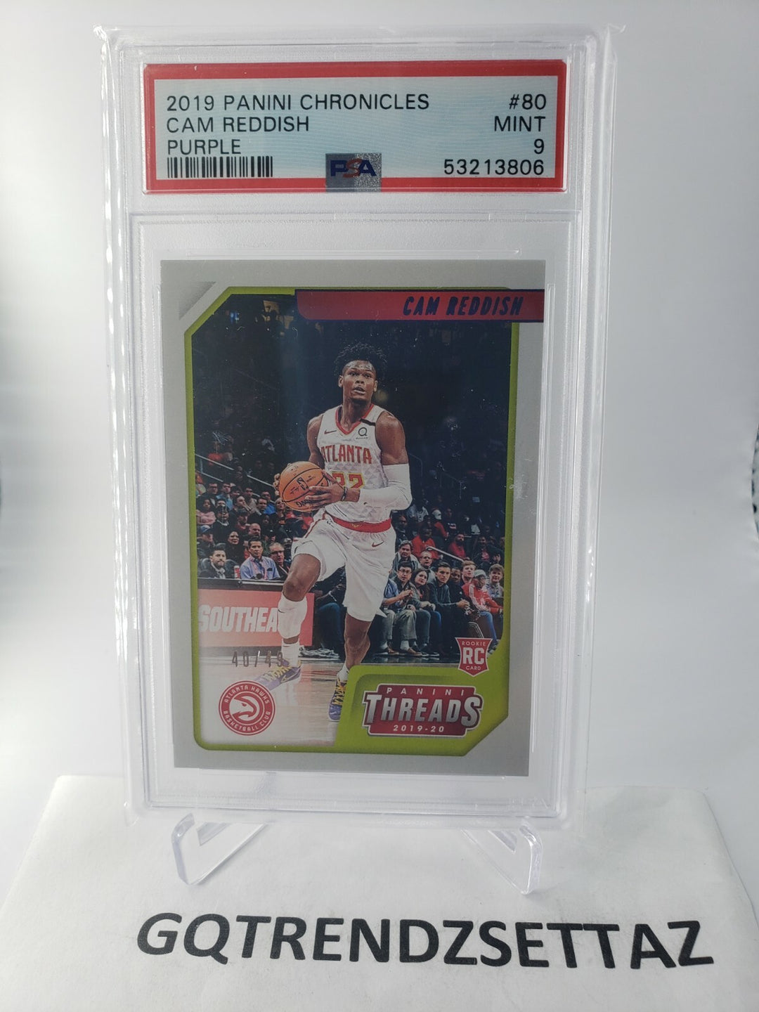 2019 PANINI CHRONICLES CAM REDDISH #80 RC PSA 9 MINT ROOKIE /49 Atlanta Hawks