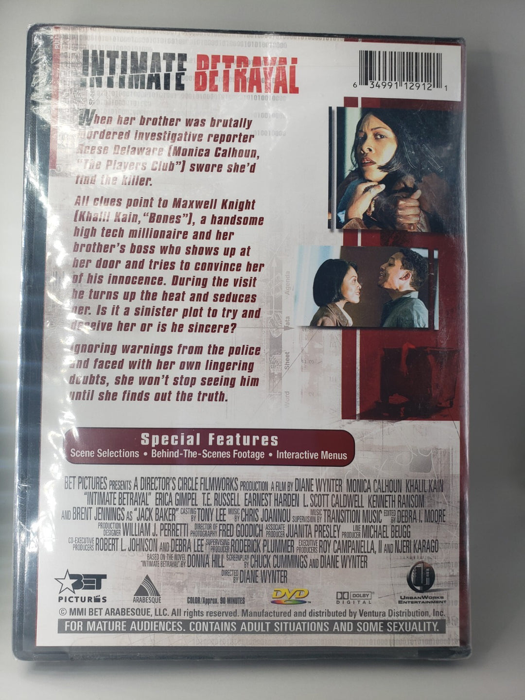 New Factory Sealed Intimate Betrayal (DVD, 2003) Monica Calhoun Khalil Kain