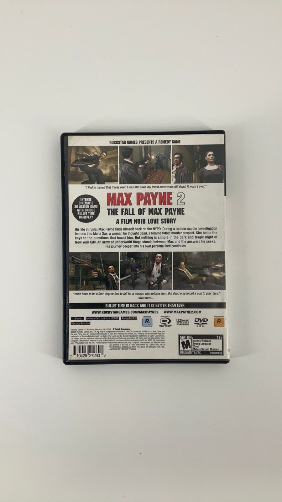 PS2 – Max Payne 2: The Fall of Max Payne – CIB