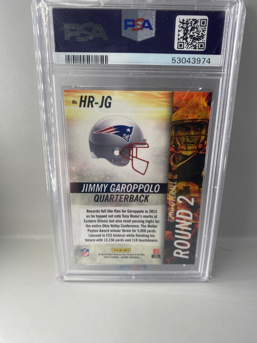 Jimmy Garoppolo PSA 8 back