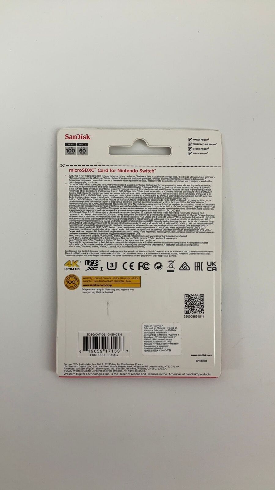 Switch - SanDisk 64GB microSD Card - New