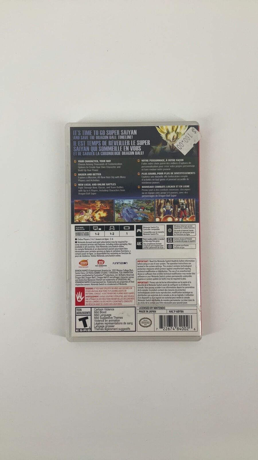 Switch – Dragon Ball Xenoverse 2 – CIB