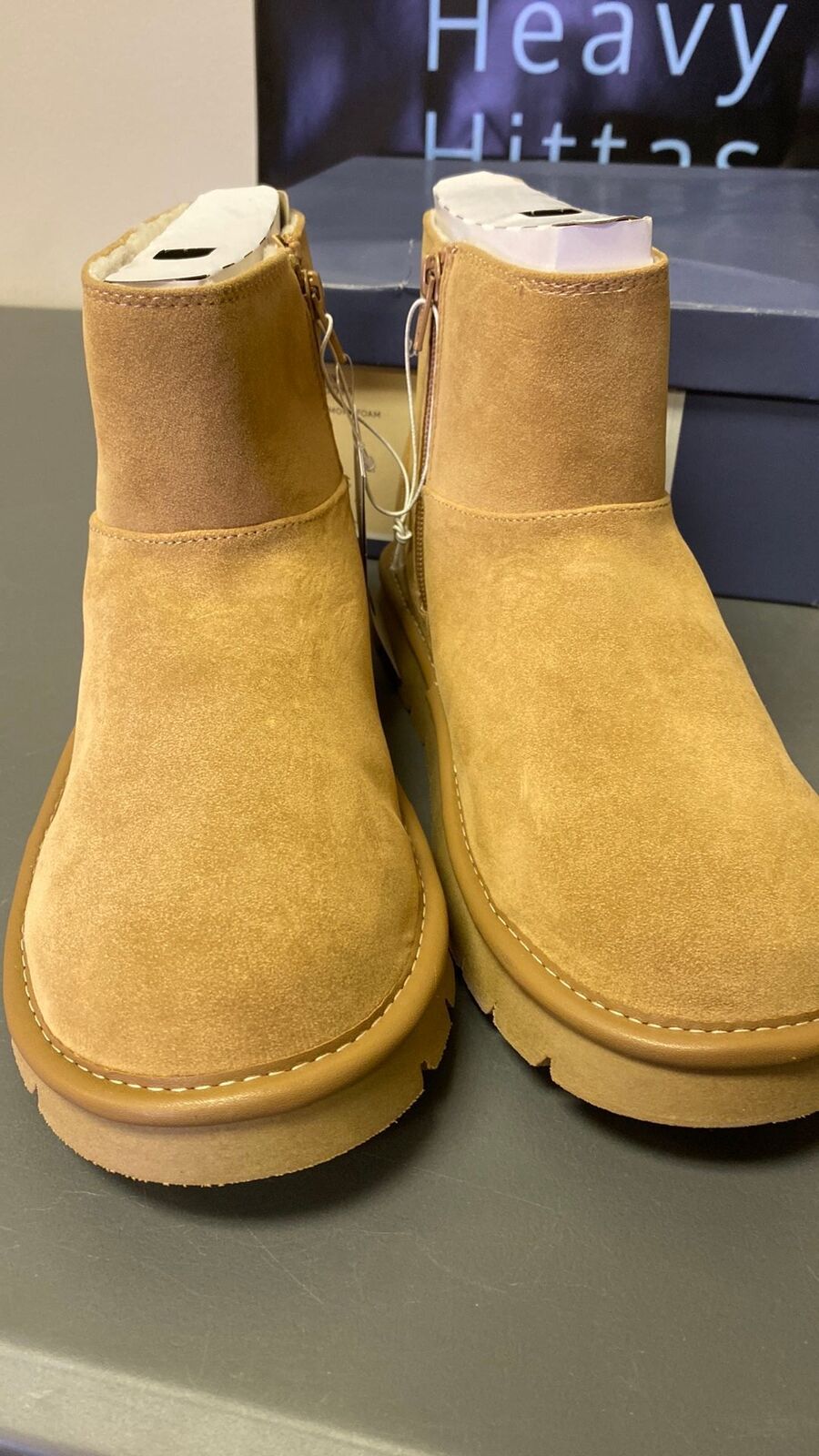 Boots - Size 9W May Boots Memory Foam, Tan