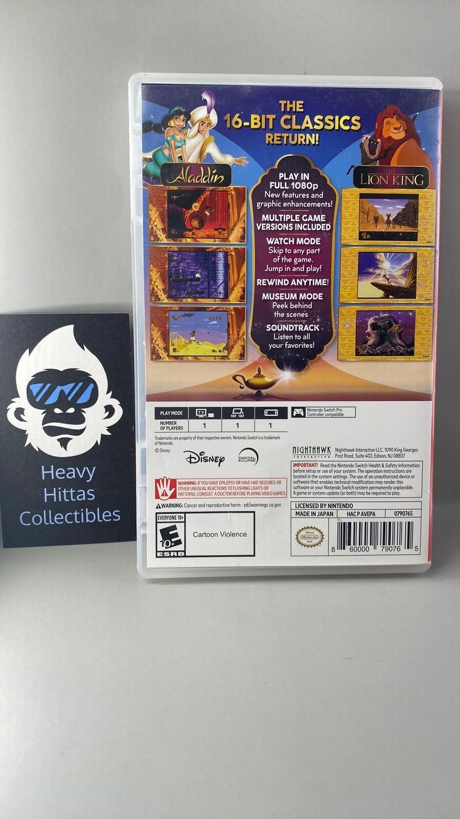 Switch – Disney Classic Games: Aladdin and The Lion King – CIB