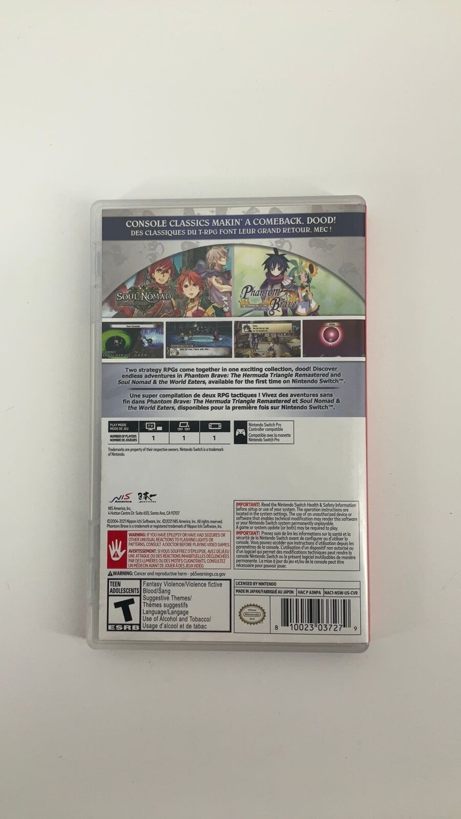 Switch – NIS Classics Volume 1 – CIB
