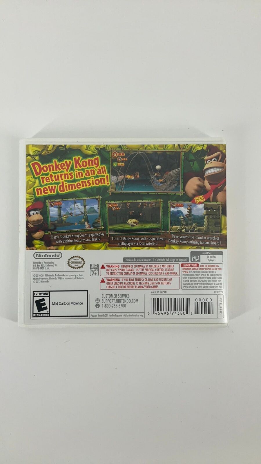 3DS – Donkey Kong Country Returns 3D – CIB