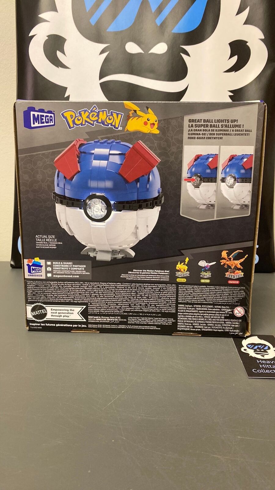 New Pokémon Mega Block Great Ball Lights Up