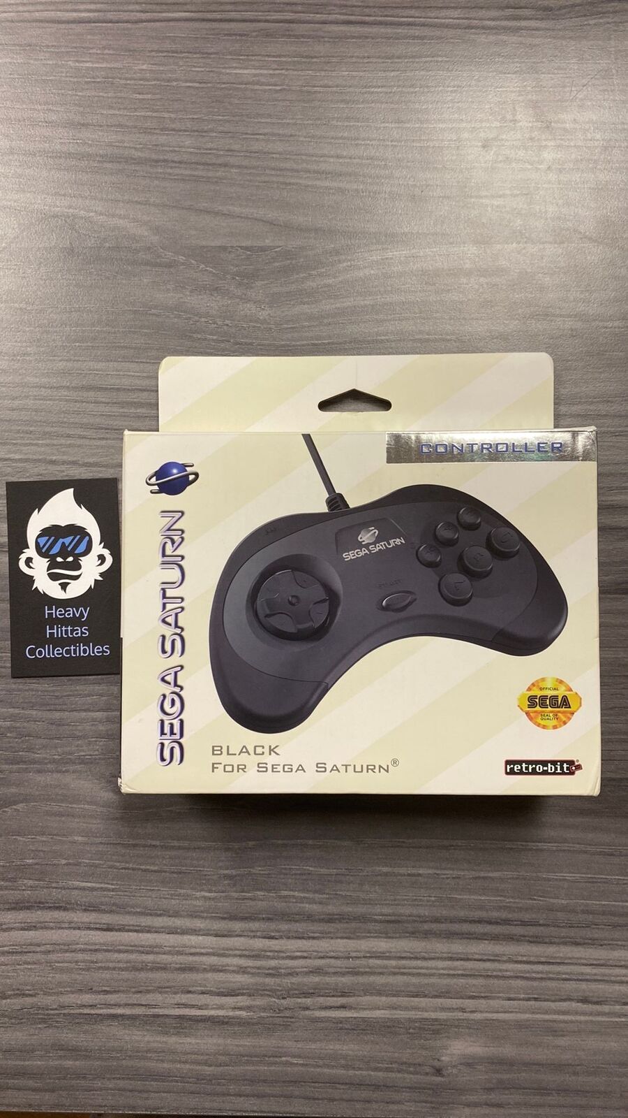 Sega Saturn - Retro-Bit Controller (Black) - Open Box