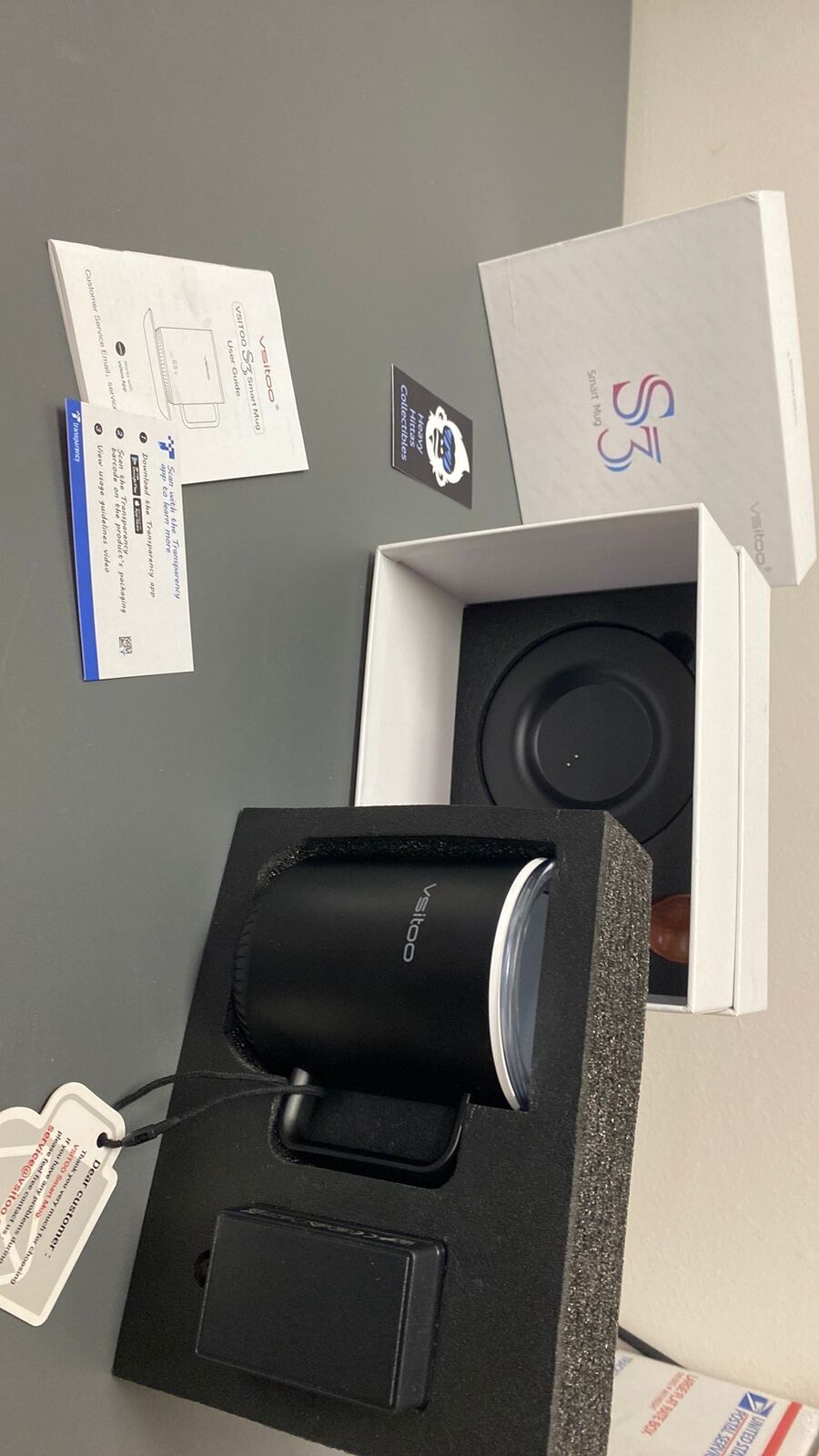 Smart Coffee Mug: VSITOO 14 Oz Black