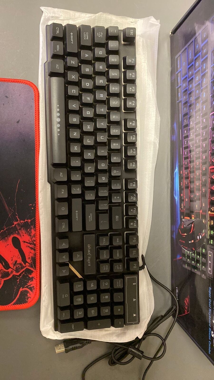 Bluefinger Gaming Keyboard Mouse Combo RGB Backlit