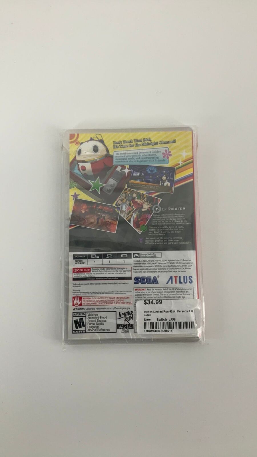 Switch – Persona 4 Golden (Limited Run #214) – New