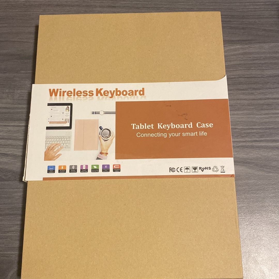 New: Open Box Wireless Tablet Keyboard and Case - Light Blue