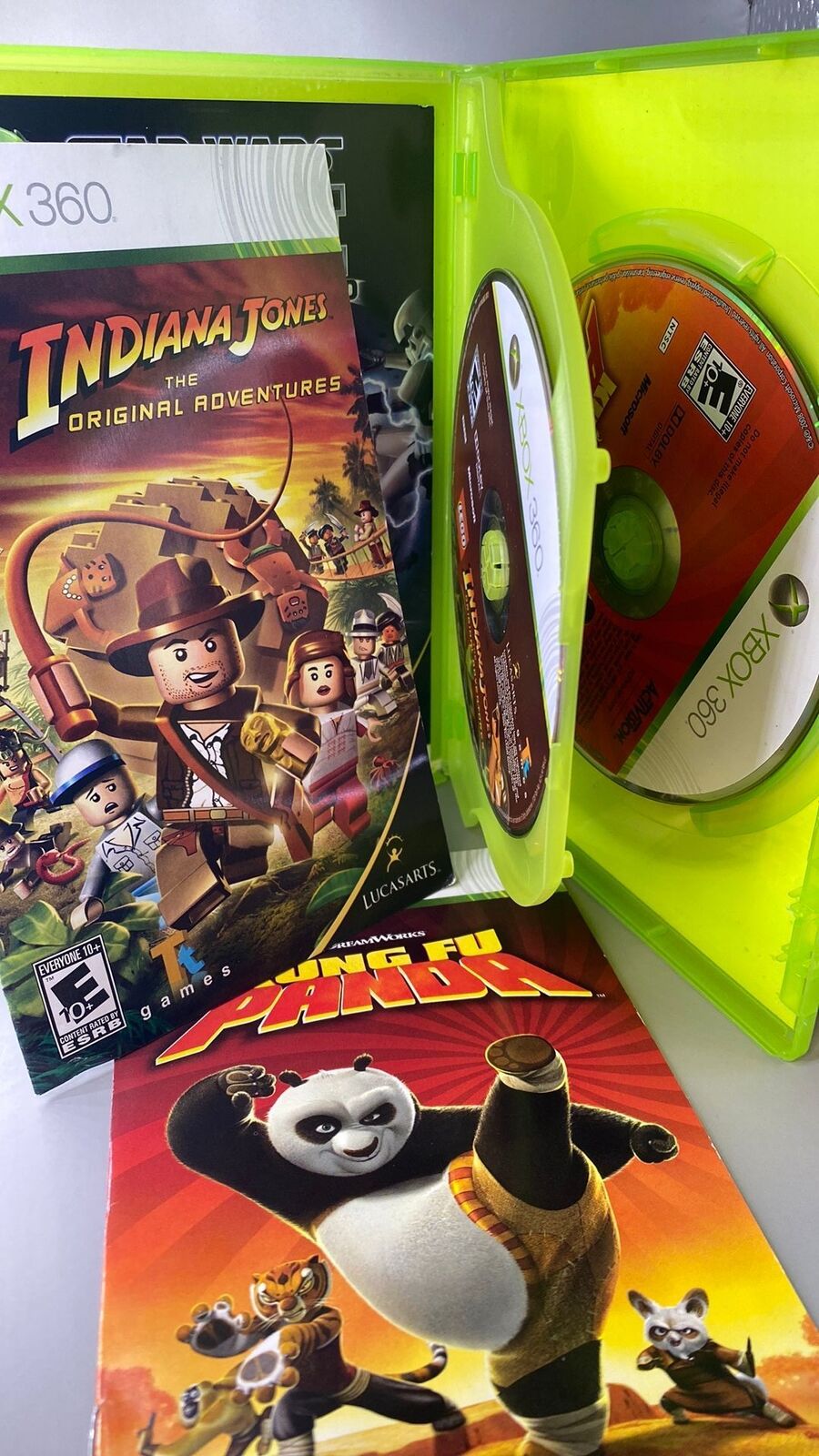 Xbox 360 - LEGO Indiana Jones and Kung Fu Panda Combo Pack - CIB