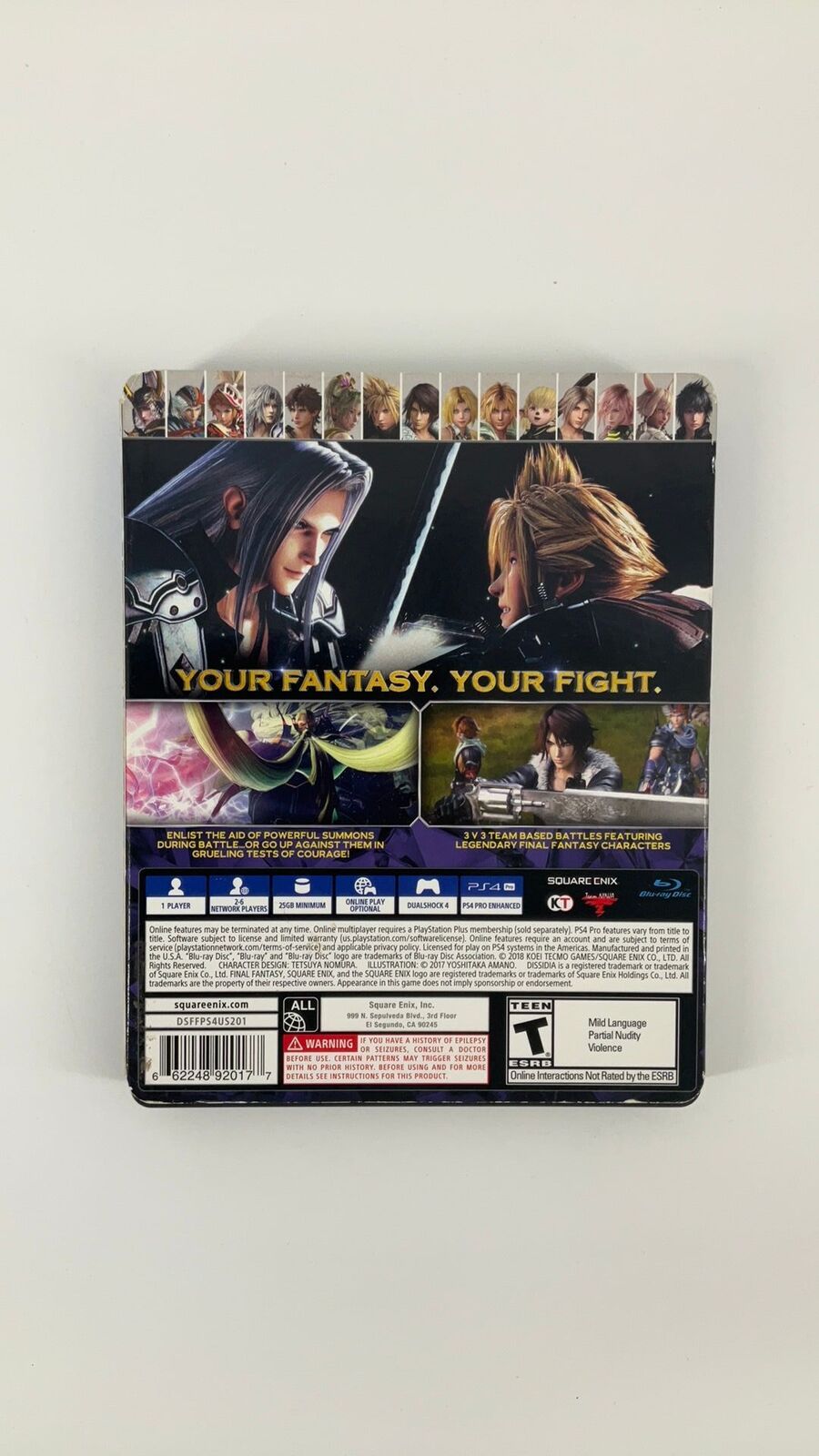 PS4 – Dissidia Final Fantasy NT Steelbook Brawler Edition – CIB