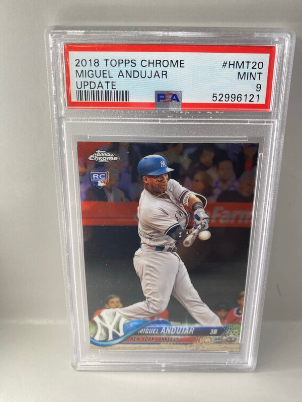 2018 Topps Chrome Update HMT20 Miguel Andujar PSA 9 front
