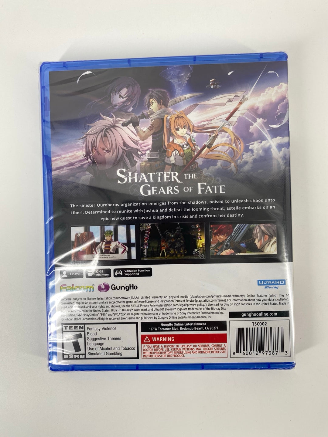 PS5 Trails in the Sky 2nd Chapter new factory sealed back UPC 860012973873 - actual item photo