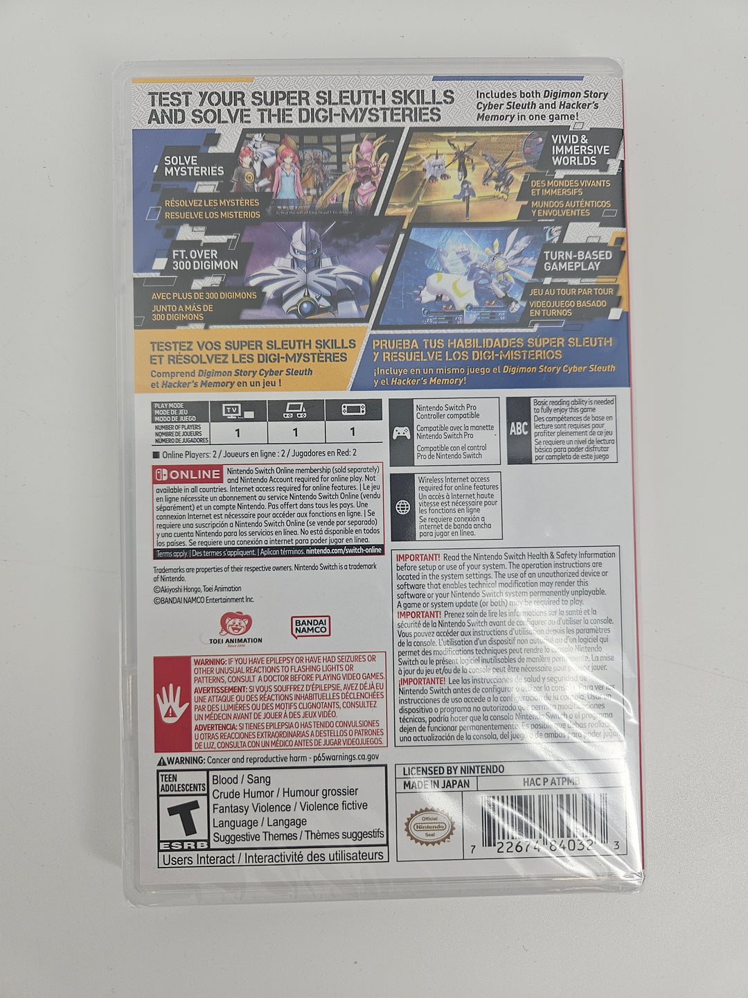 Switch – Digimon Story Cyber Sleuth: Complete Edition – New