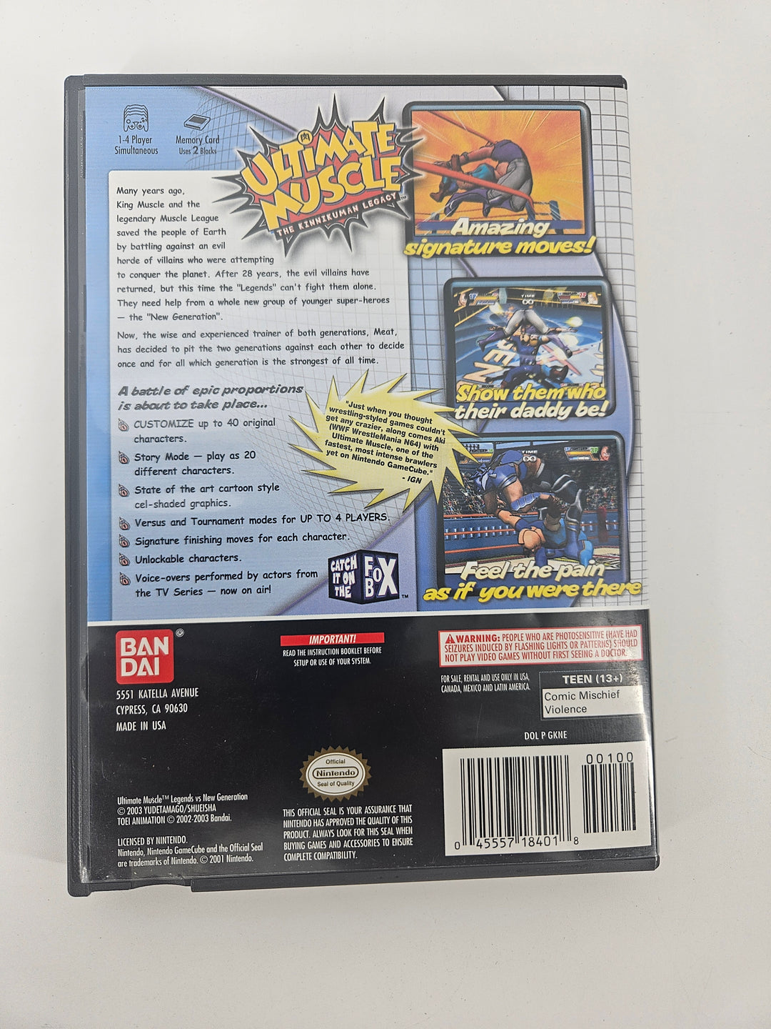 GameCube – Ultimate Muscle: Legends vs. New Generation – CIB