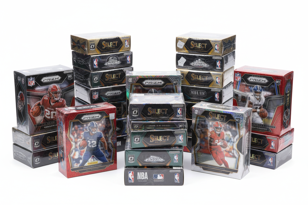 Sealed sports cards boxes