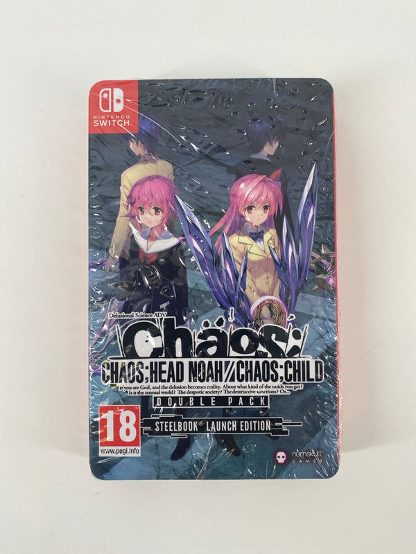 Nintendo Switch CHAOS;HEAD NOAH CHAOS;CHILD Double Pack SteelBook Launch Edition sealed front actual item