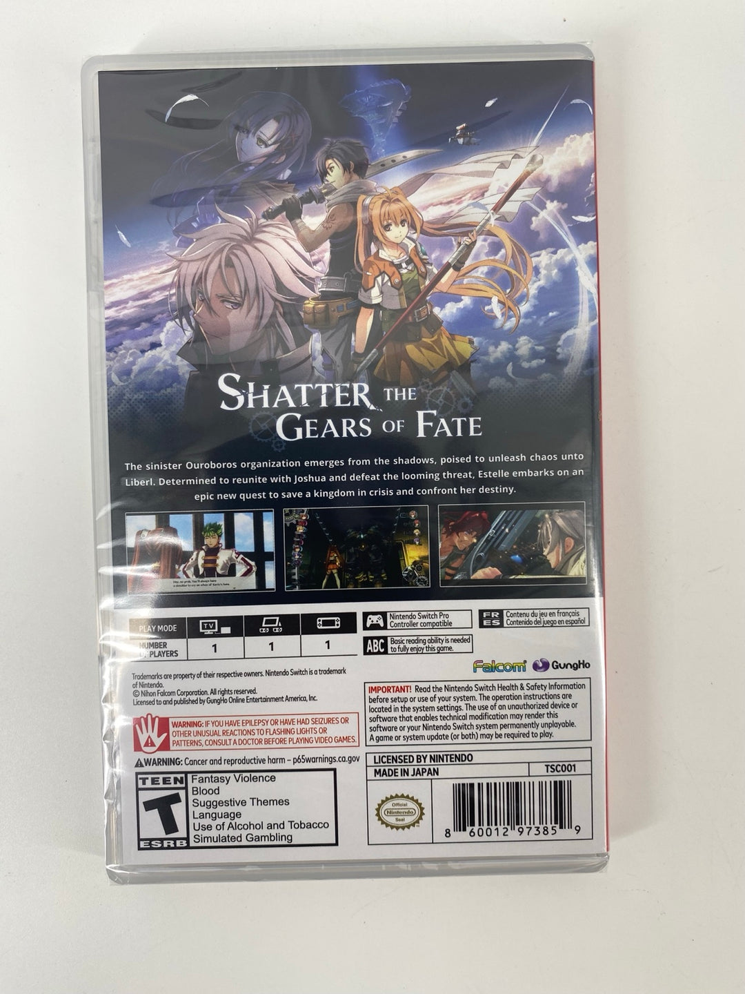 Nintendo Switch Trails in the Sky 2nd Chapter factory sealed back - actual item photo
